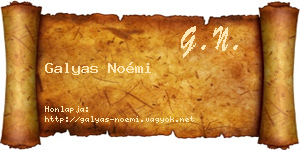 Galyas Noémi névjegykártya